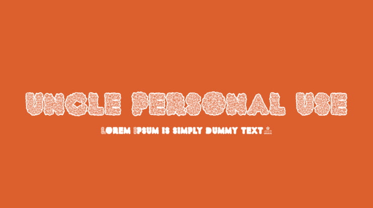 UNCLE PERSONAL USE Font