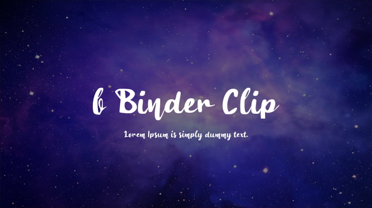 b Binder Clip Font