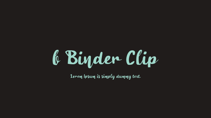 b Binder Clip Font