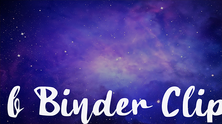 b Binder Clip Font