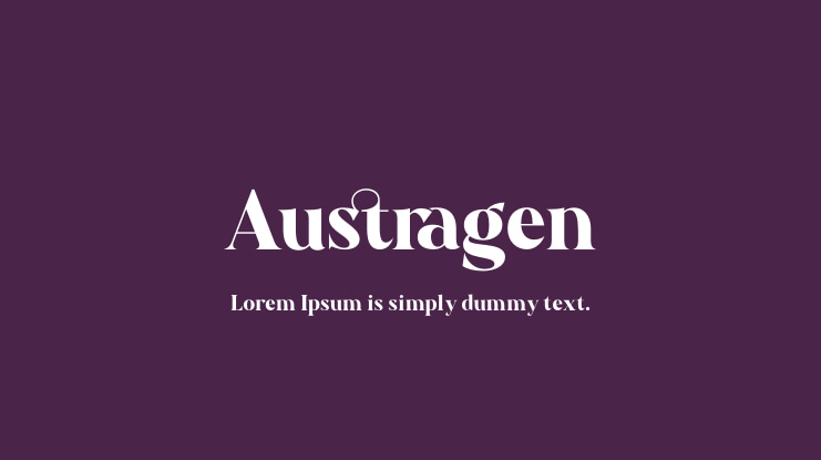 Austragen Font