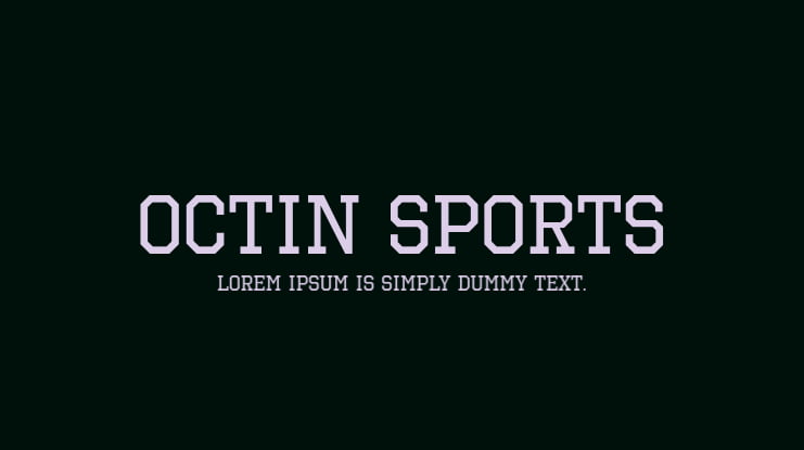 Octin Sports Font