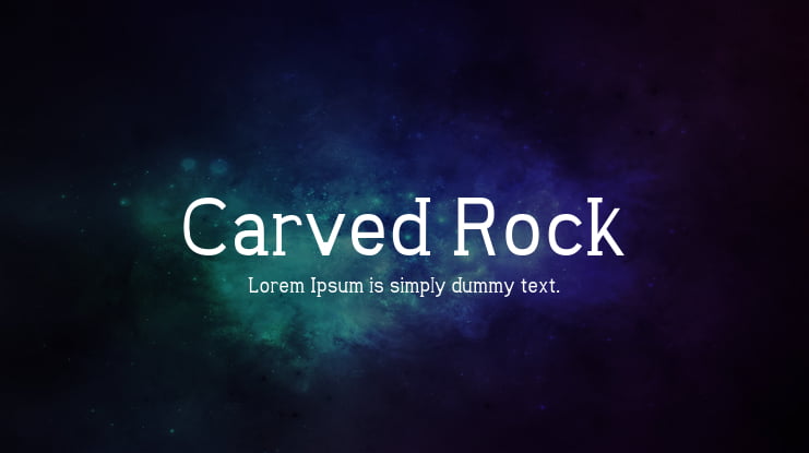 Carved Rock Font