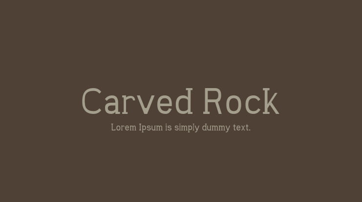 Carved Rock Font