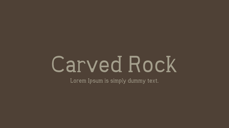 Carved Rock Font