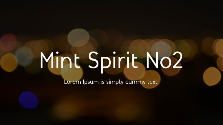 Mint Spirit No2 Font Family