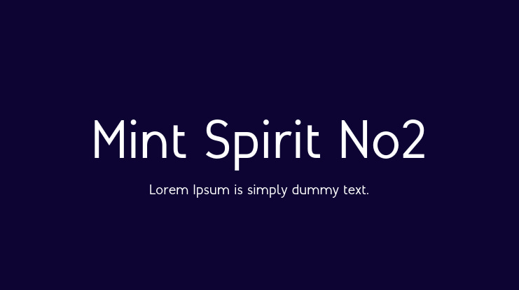 Mint Spirit No2 Font Family