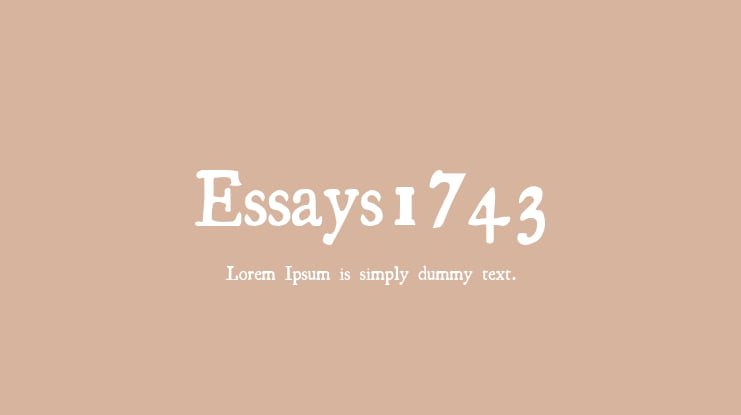 Essays1743 Font