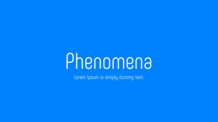 Phenomena Font Family