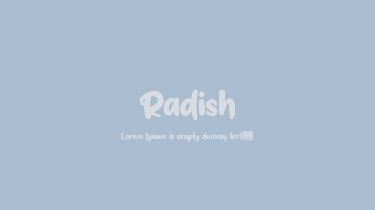 Radish Font