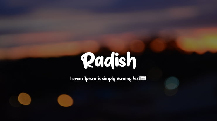 Radish Font