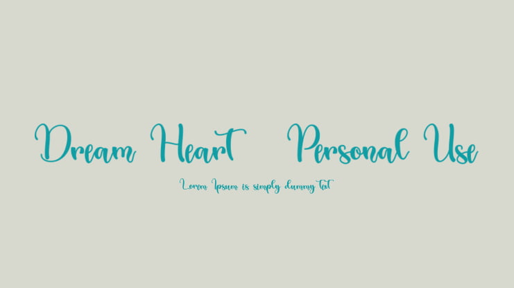 Dream Heart - Personal Use Font