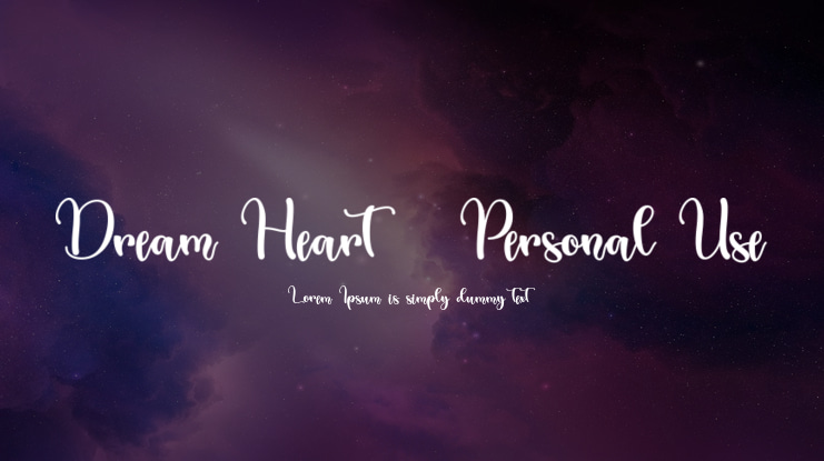 Dream Heart - Personal Use Font