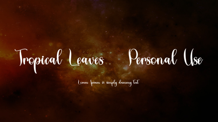 Tropical Leaves - Personal Use Font