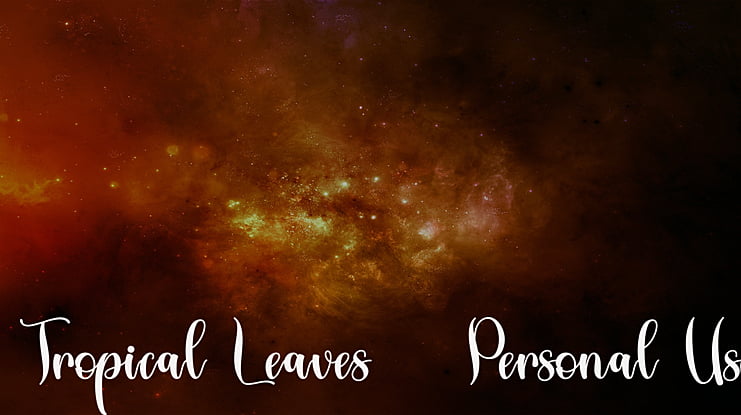 Tropical Leaves - Personal Use Font