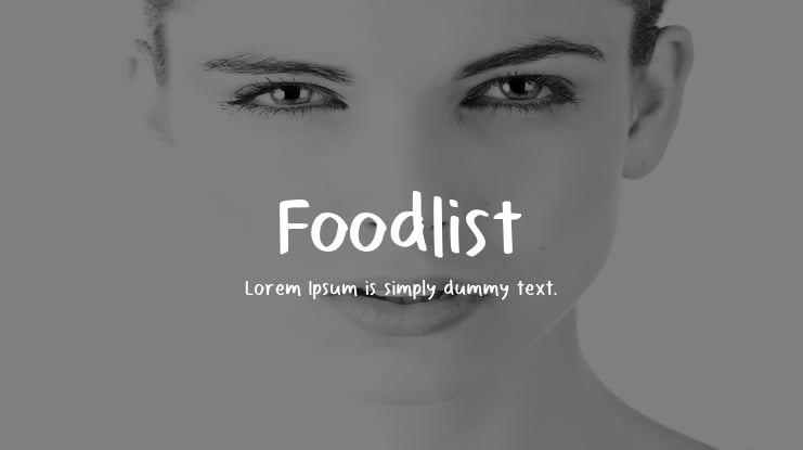 Foodlist Font