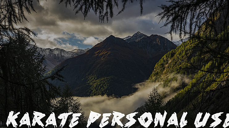 Karate Personal Use Font