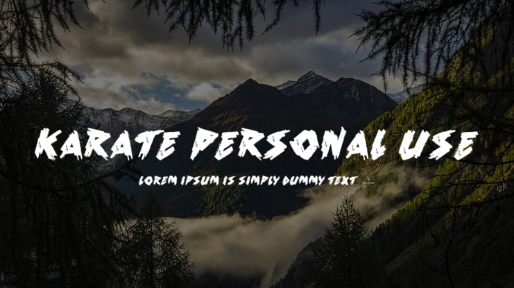 Karate Personal Use Font