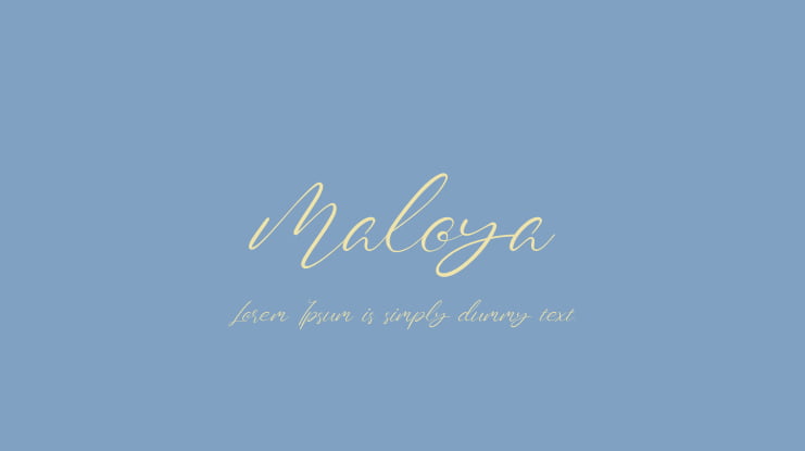 Maloya Font