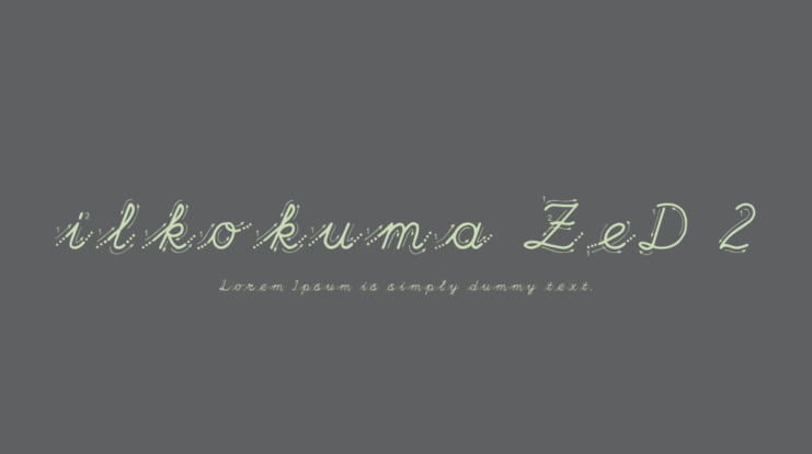 ilkokuma ZeD 2 Font Family