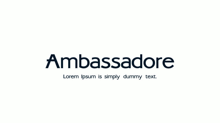 Ambassadore Font Family