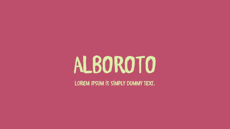 ALBOROTO Font