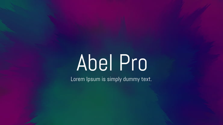 Abel Pro Font Family