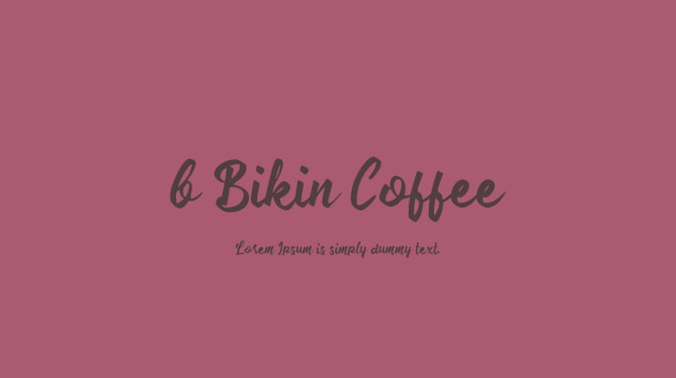 b Bikin Coffee Font