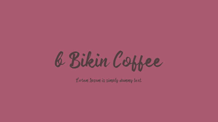 b Bikin Coffee Font