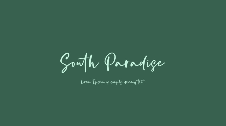 South Paradise Font