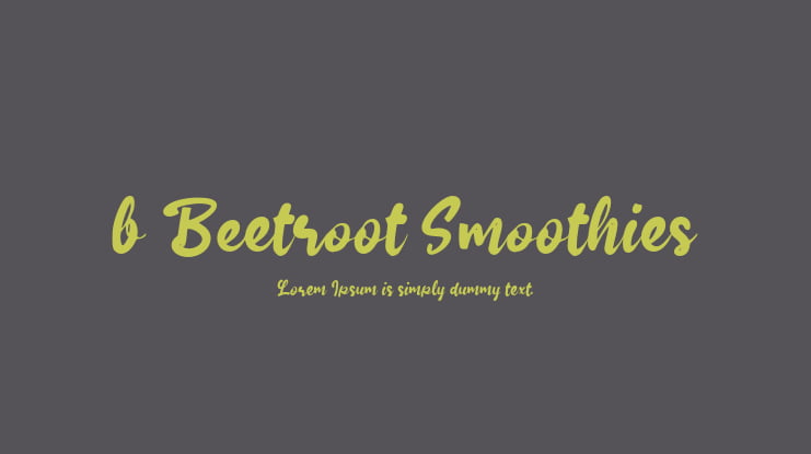 b Beetroot Smoothies Font