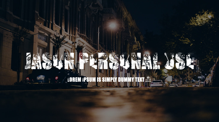 JASON PERSONAL USE Font