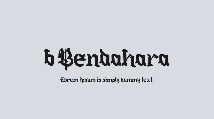 b Bendahara Font