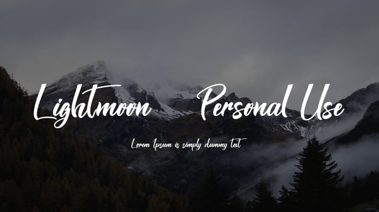 Lightmoon - Personal Use Font : Download Free for Desktop & Webfont