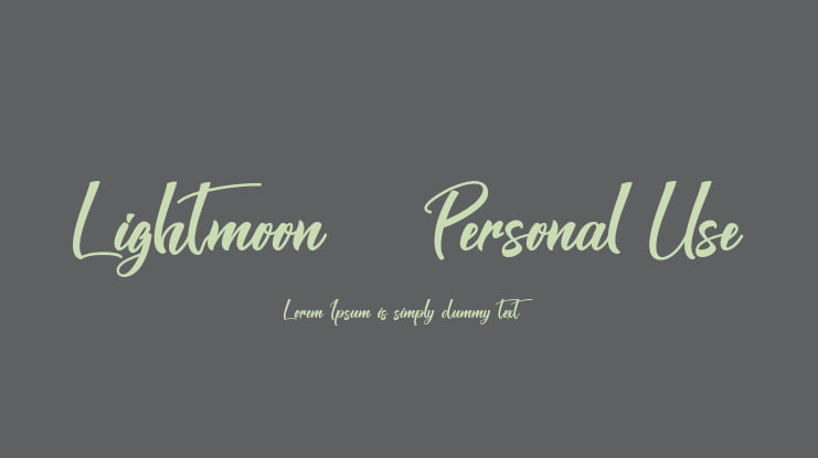 Lightmoon - Personal Use Font