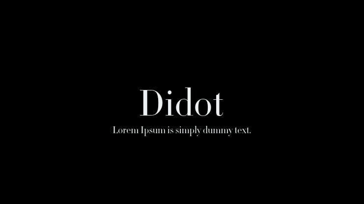 Didot Font Family