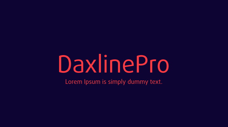 DaxlinePro Font Family