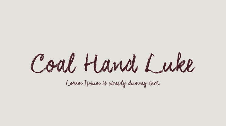 Coal Hand Luke Font
