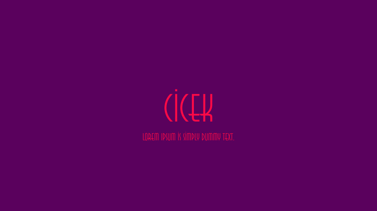 Cicek Font