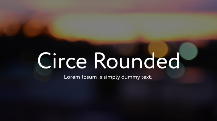 Circe Rounded Font Family