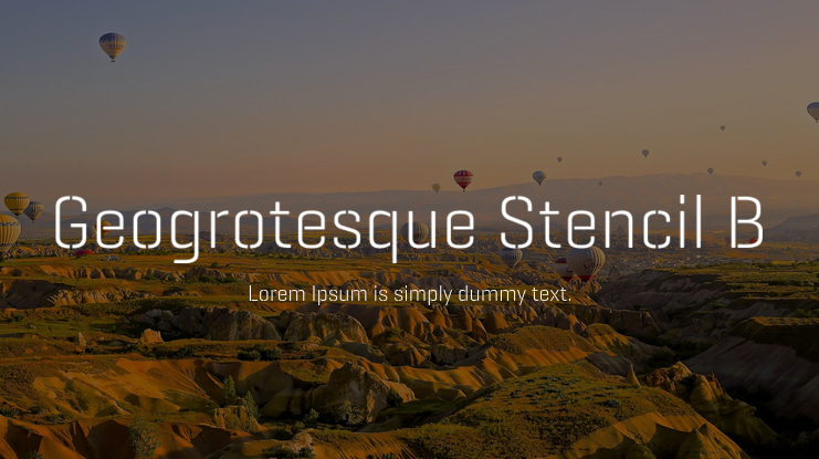 Geogrotesque Stencil B Font