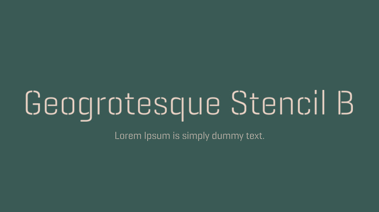 Geogrotesque Stencil B Font