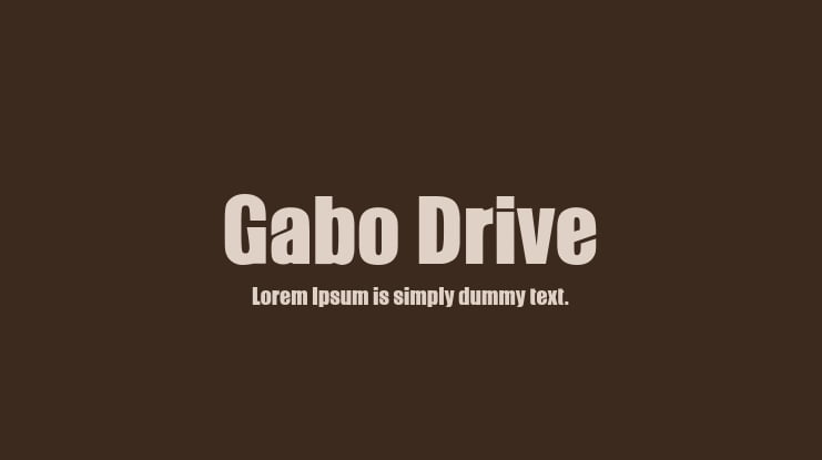 Gabo Drive Font