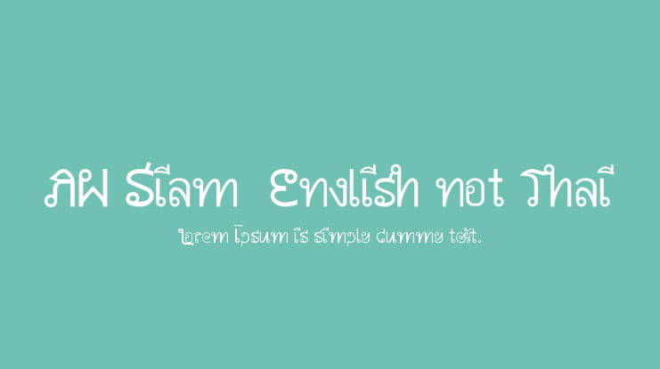 AW Siam  English not Thai Font
