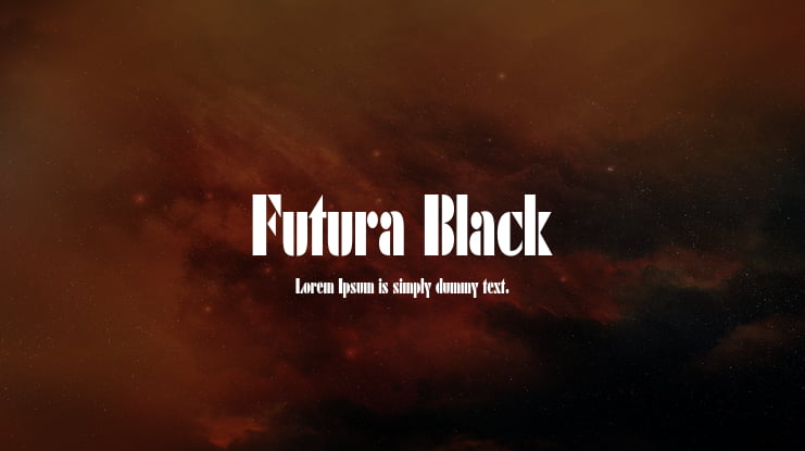 Futura Black Font
