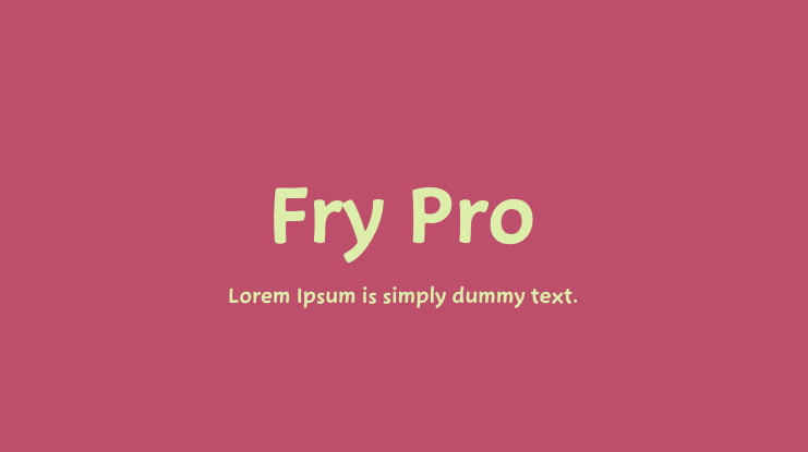 Fry Pro Font