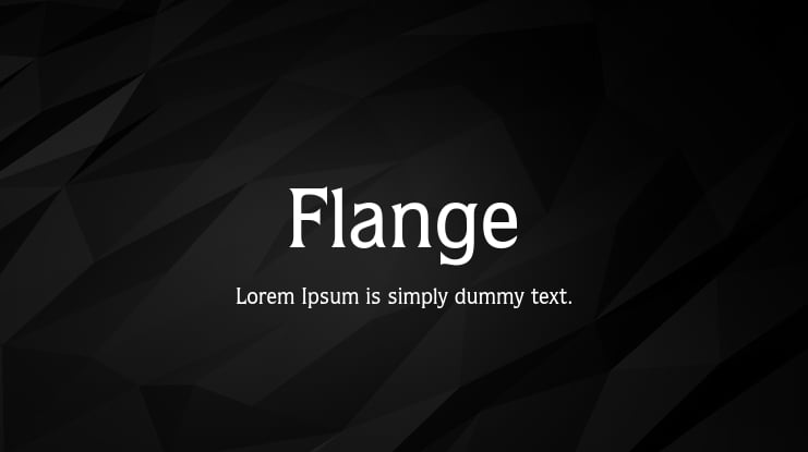 Flange Font Family
