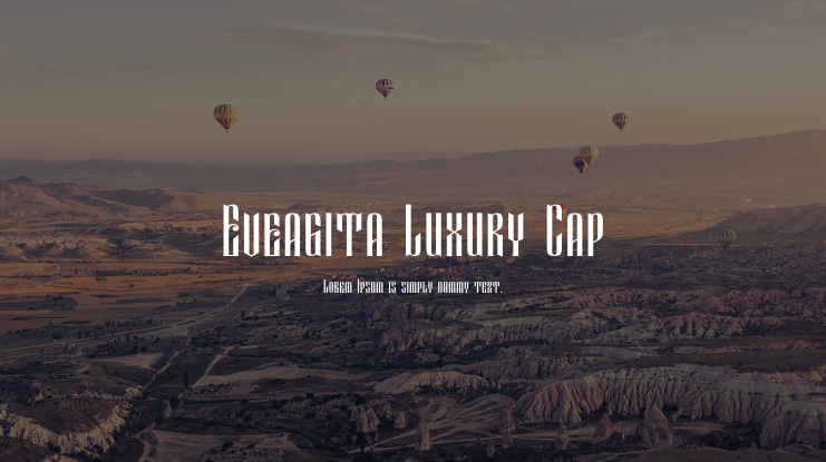 Eveagita Luxury Cap Font