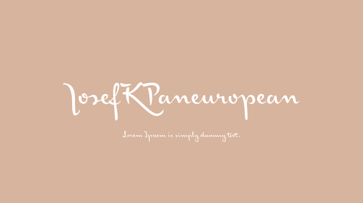 JosefKPaneuropean Font