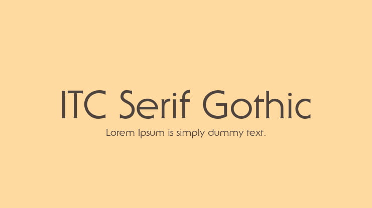 ITC Serif Gothic Font Family